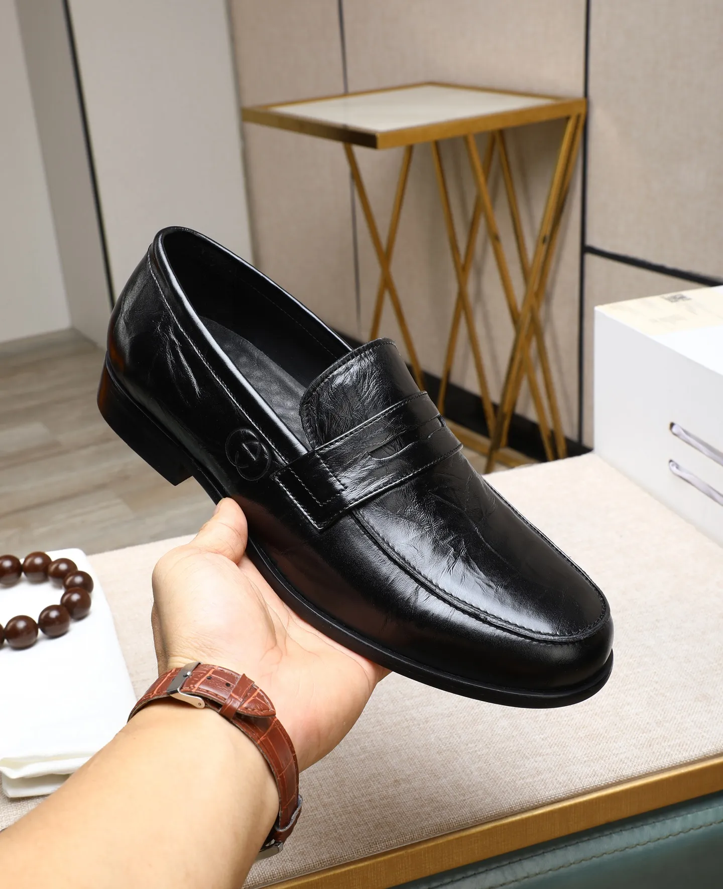 Men's shoes 💰500📛📛Original (water-dyed cow lining) GUCCI official website formal shoes🌀 Italian🇮🇹imported cowhide➕Top imported water-dyed cowhide lining💋Finely handmade Original bottom, the real thing looks better when photographed in person Standard size 38-44 (45 46 custom-made)